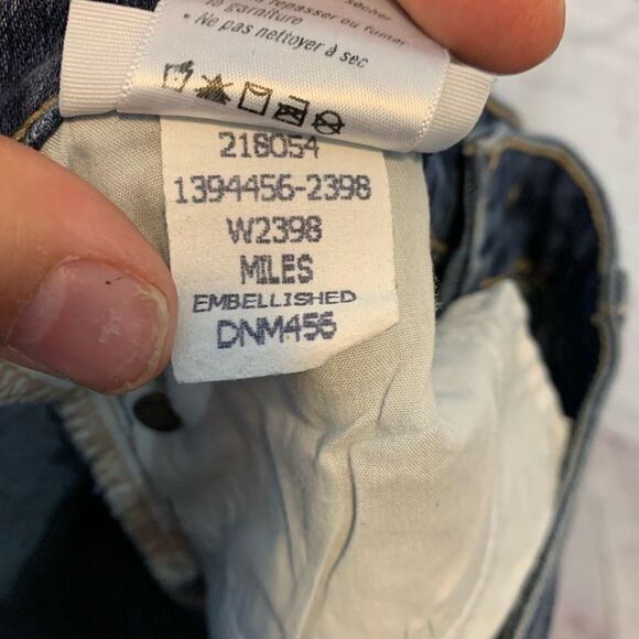 Paige 'Verdugo' Miles Embellished Mid Rise Jeweled Skinny Jean 25 - Picture 12 of 12